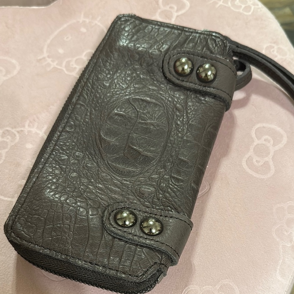 Linea Pelle Black Textured Wallet
